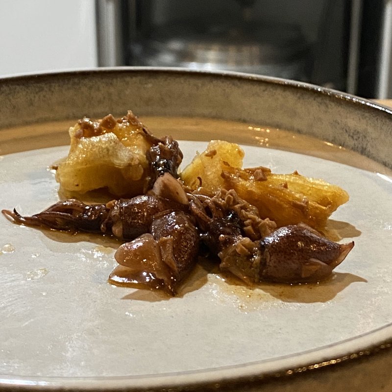 筍のベニエ ホタルイカ チョリソー(Le Declic)