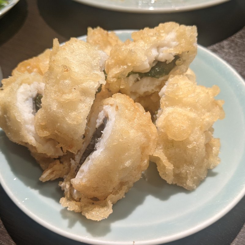 鱧の大葉揚げ(川治)