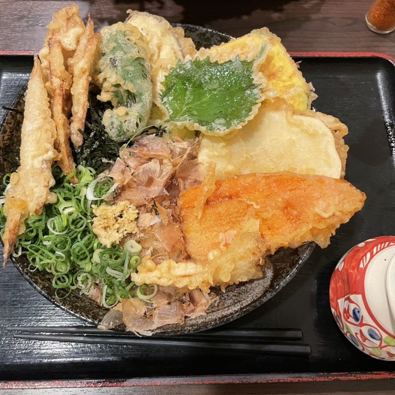 野菜天ぶっかけ(大地のうどん 東京馬場店)