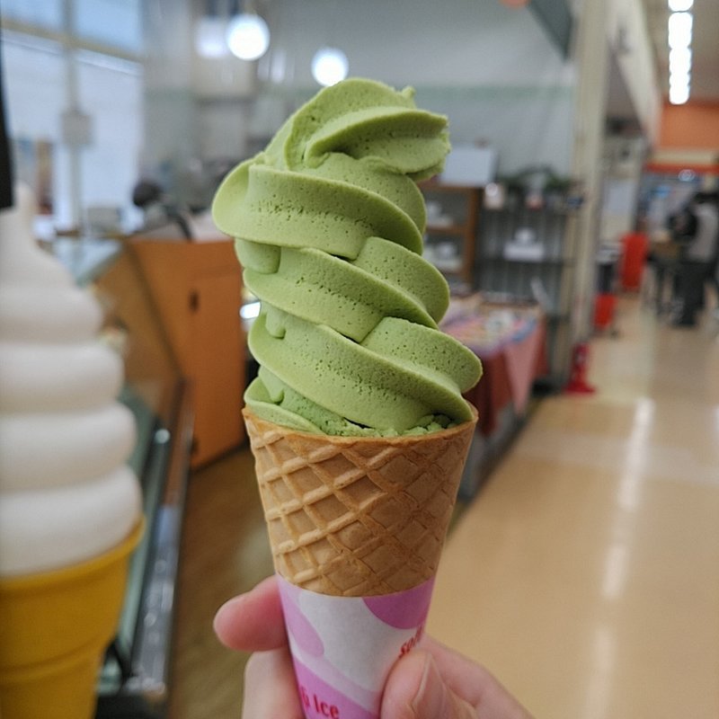 宇治抹茶ソフトクリーム(菓子工房ハッピー 金成店)