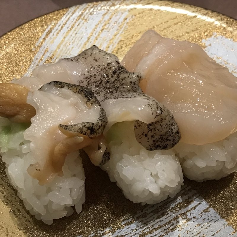 北海 活貝3貫(廻転ずし とっぴ～ 宮前通店 )