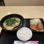 ワンタン麺＋唐揚げ＋ライス(竜の食堂)