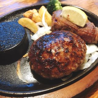 あさくまハンバーグ&黒毛和牛赤身ステーキ(ステーキのあさくま 鶴見店)