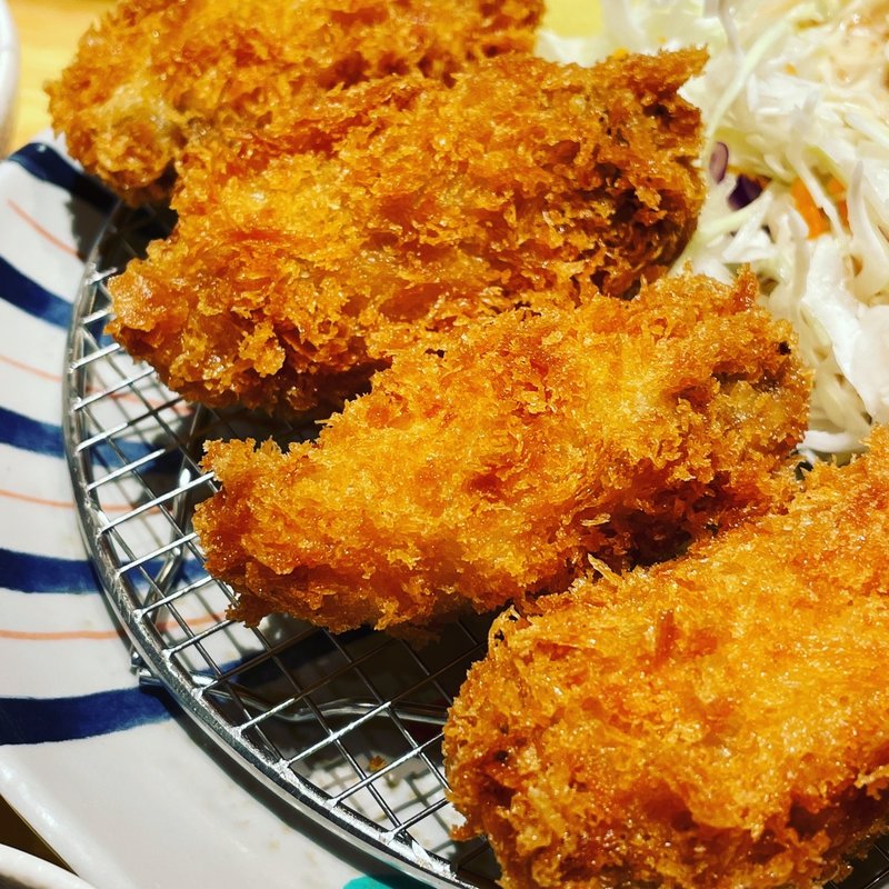 かきフライ定食2021(やよい軒 堂山店)