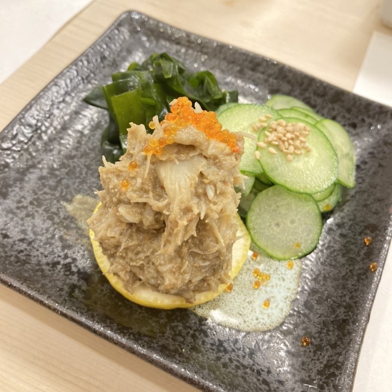 カニ味噌　カニ身(意気な寿し処阿部 五反田店)