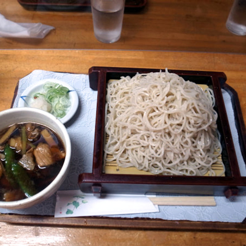 肉南セイロ＋中盛り(手打ちそば こはら)