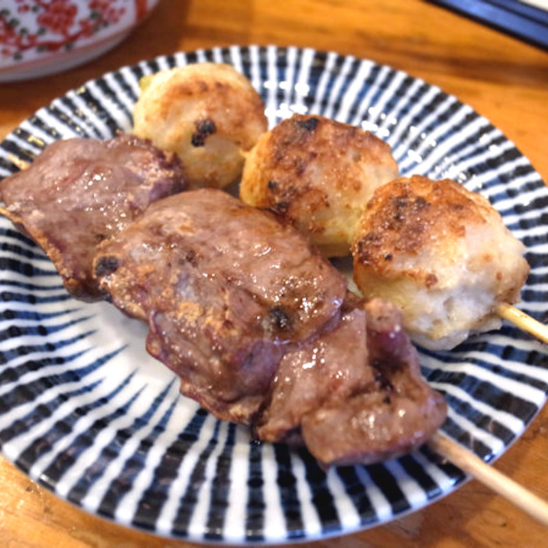 ハツ、つくね(須賀乃湯)