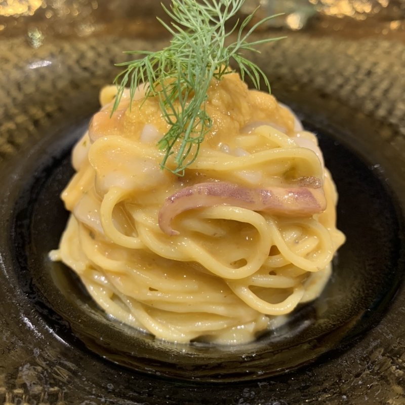 うにパスタ（おまかせフルコースの一品）(Fukuju )