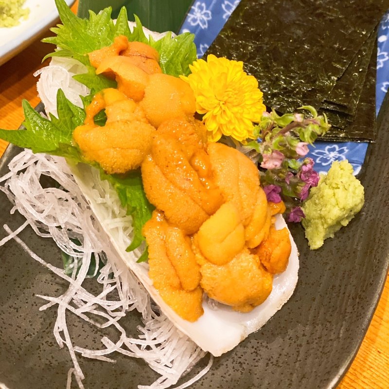 雲丹刺し(丸ひろ鮨)