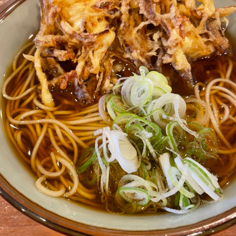 かき揚げそば(そばうどん 文殊 成増店)
