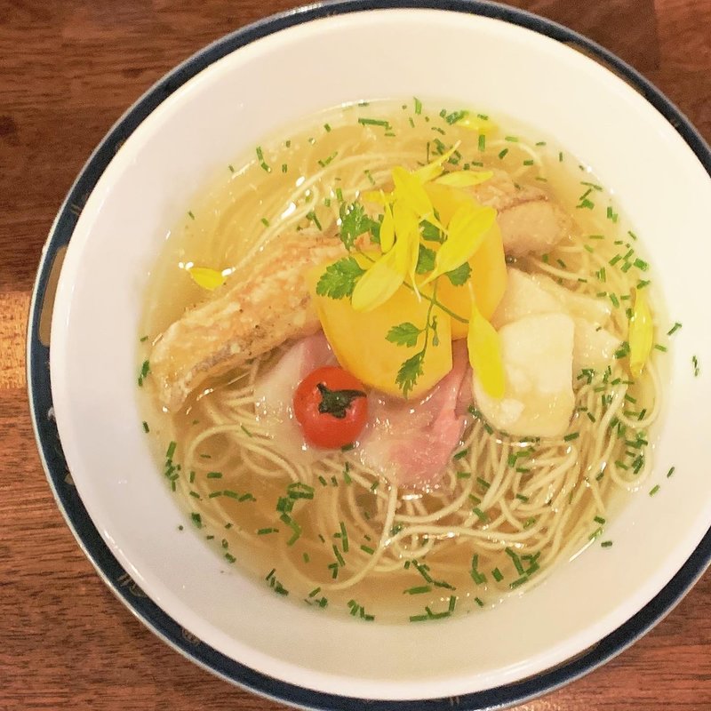 限定　甘鯛のらーめん 松笠揚げ(海老丸らーめん)