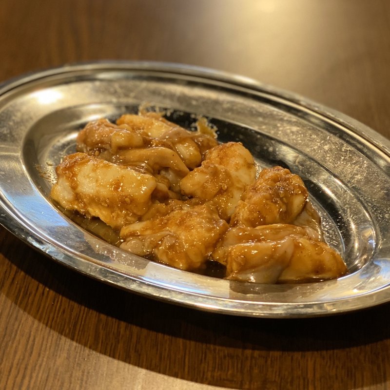 脂付き牛ホルモン タレ(大衆ホルモン・やきにく 煙力 東岡崎駅前店)