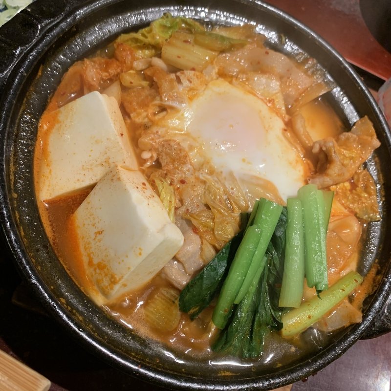 チゲ鍋焼きうどん(彩め庵)