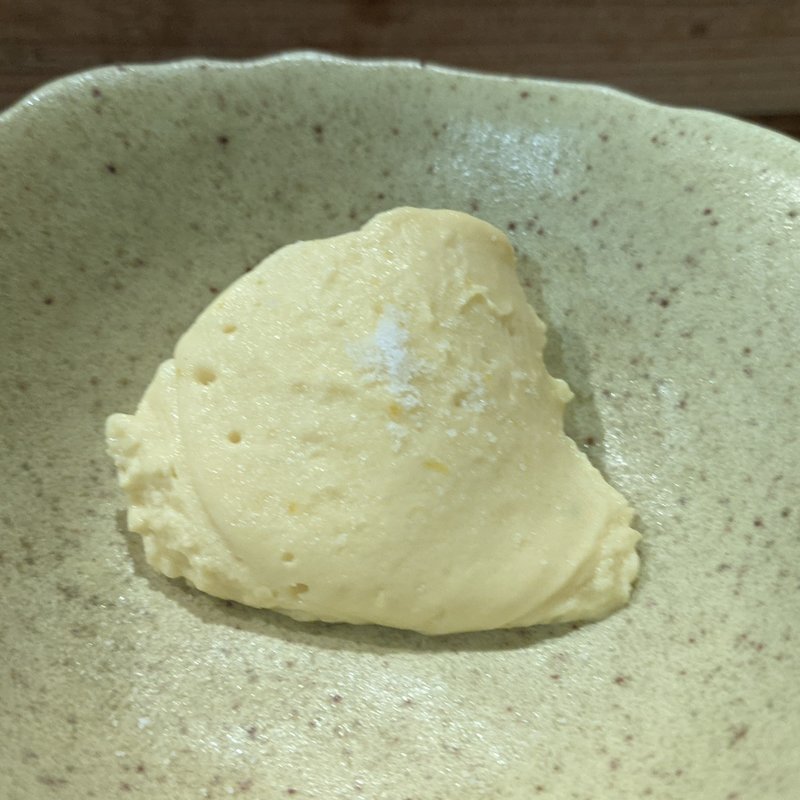 かぼちゃで作った牛乳豆腐(鮨 波づき)