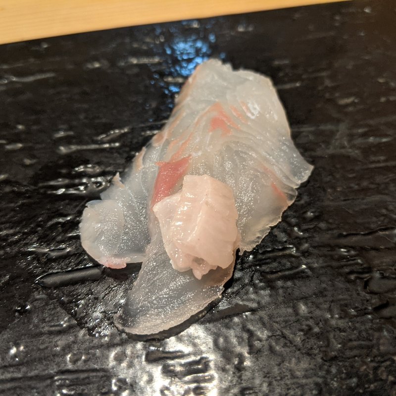 平目うす造り(鮨 波づき)