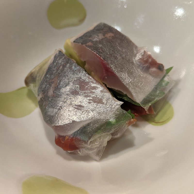 アジの生春巻き(鮨 波づき)