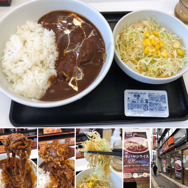 肉だく牛ハヤシライス　生野菜(吉野家 新宿4丁目店 )