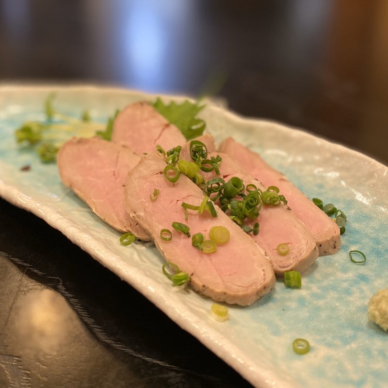 ローストポーク わさび醤油にて(風鈴坊)