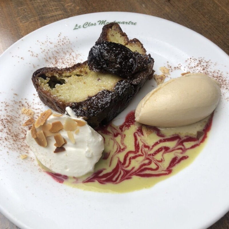 カヌレとラベンダーのシャーベット(ル・クロ・モンマルトル)