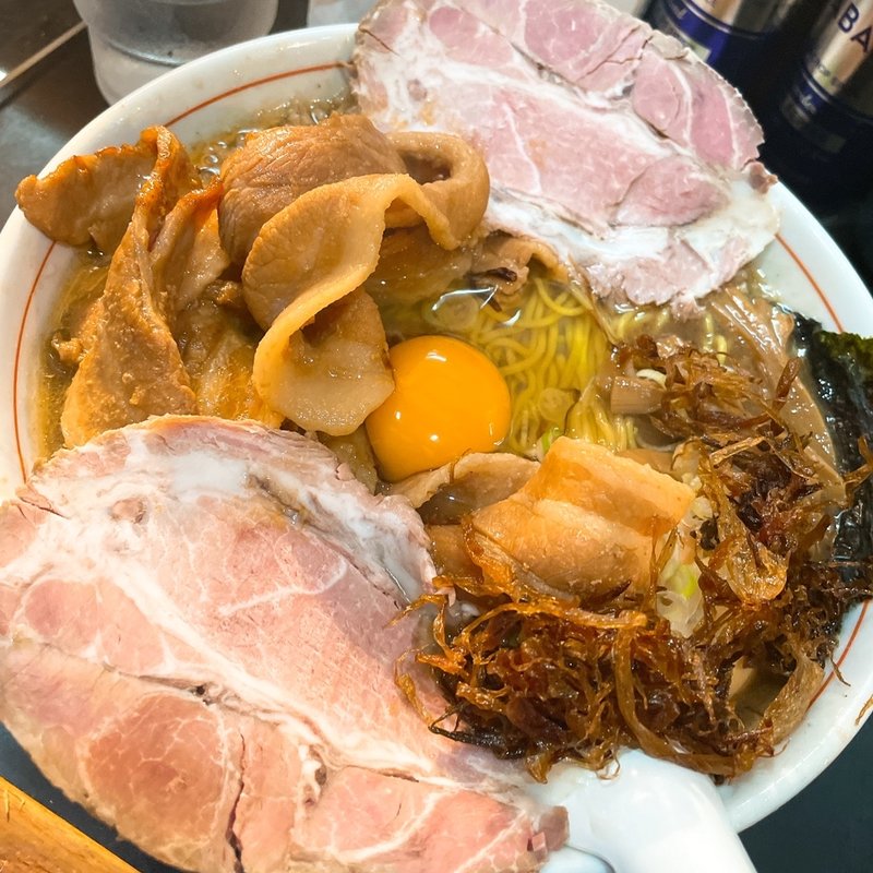 セコガニ不純、真鱈白子10kgスペシャル、大盛り、つけ玉(一条流がんこ総本家分家荒木町)