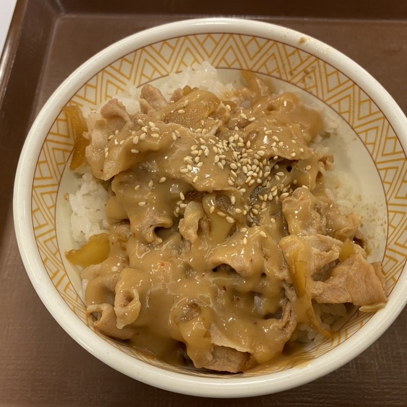 すき家のゴマだれ豚丼(すき家 東住吉杭全店 )