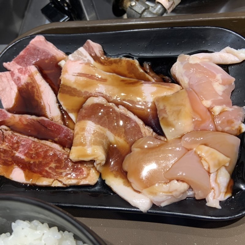 カルビ3種定食(焼定もとび 高田馬場店)