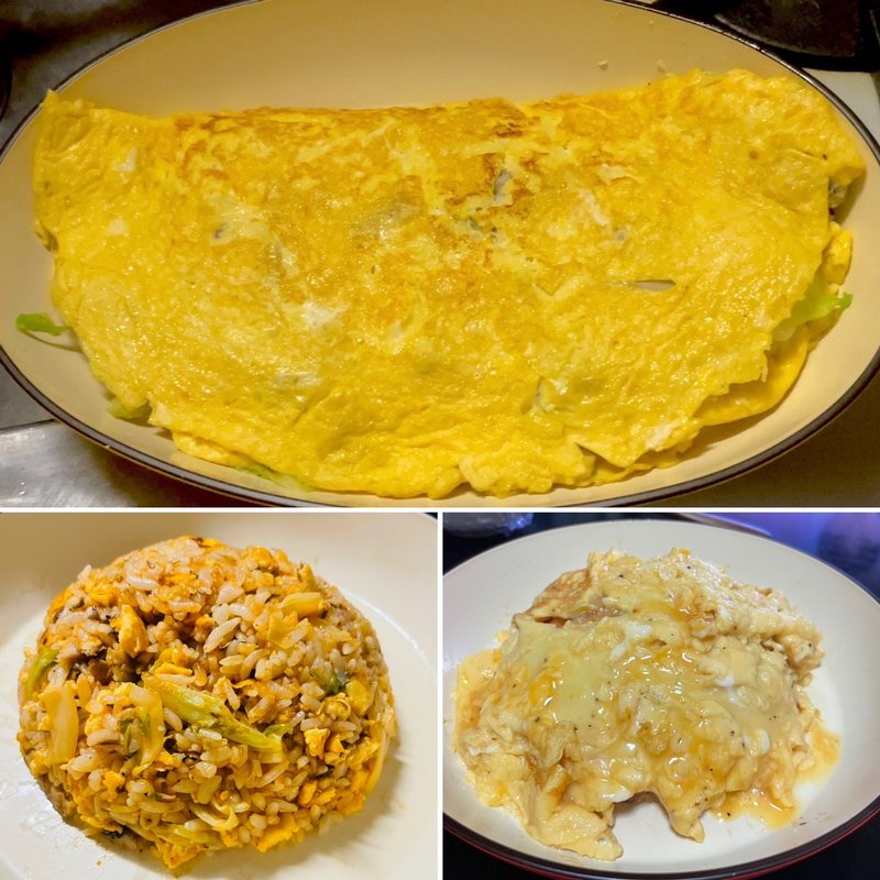 オムキャベ⇒オムライス(自宅)