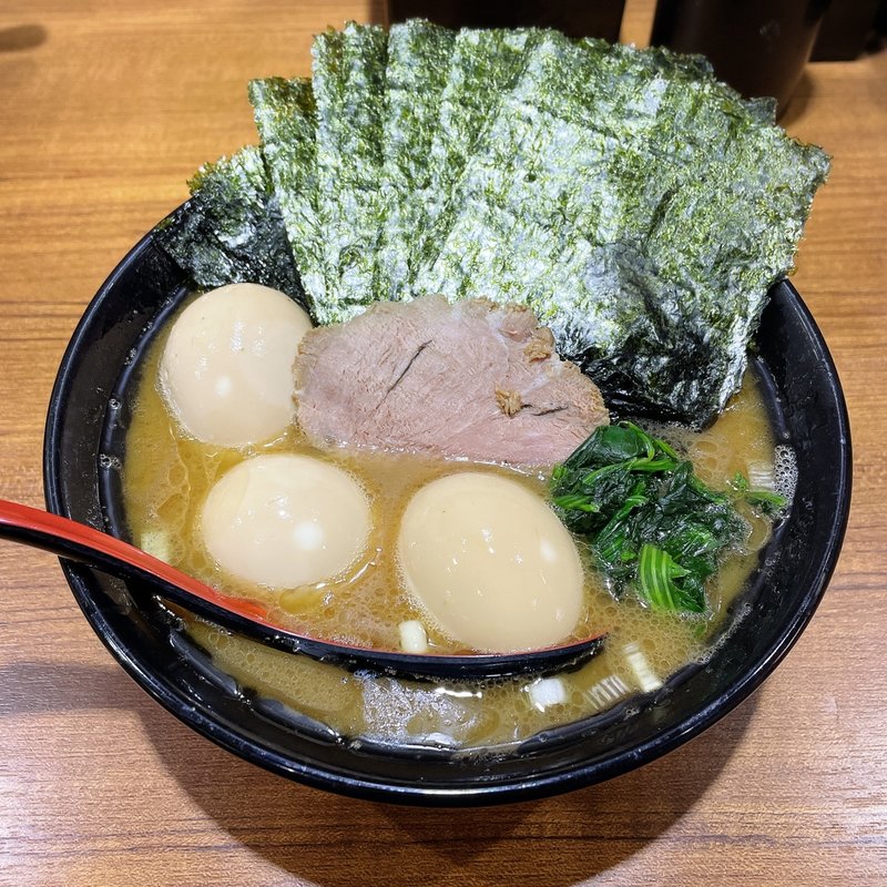 のり味玉ラーメン並(麺家黒)