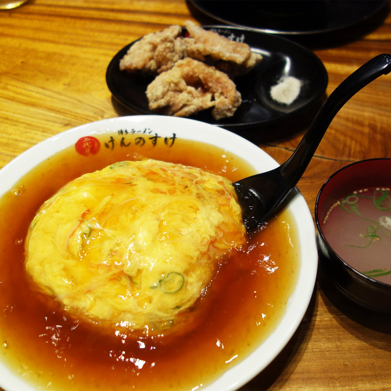 天津飯コンボ(博多ラーメン 二代目けんのすけ 天神本店)