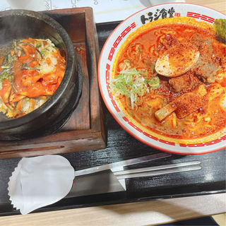 ミニ石焼きビピンバとカルビラーメン