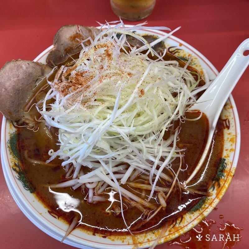 辛味噌白ねぎラーメン(京都北白川ラーメン魁力屋 都筑中原街道店)