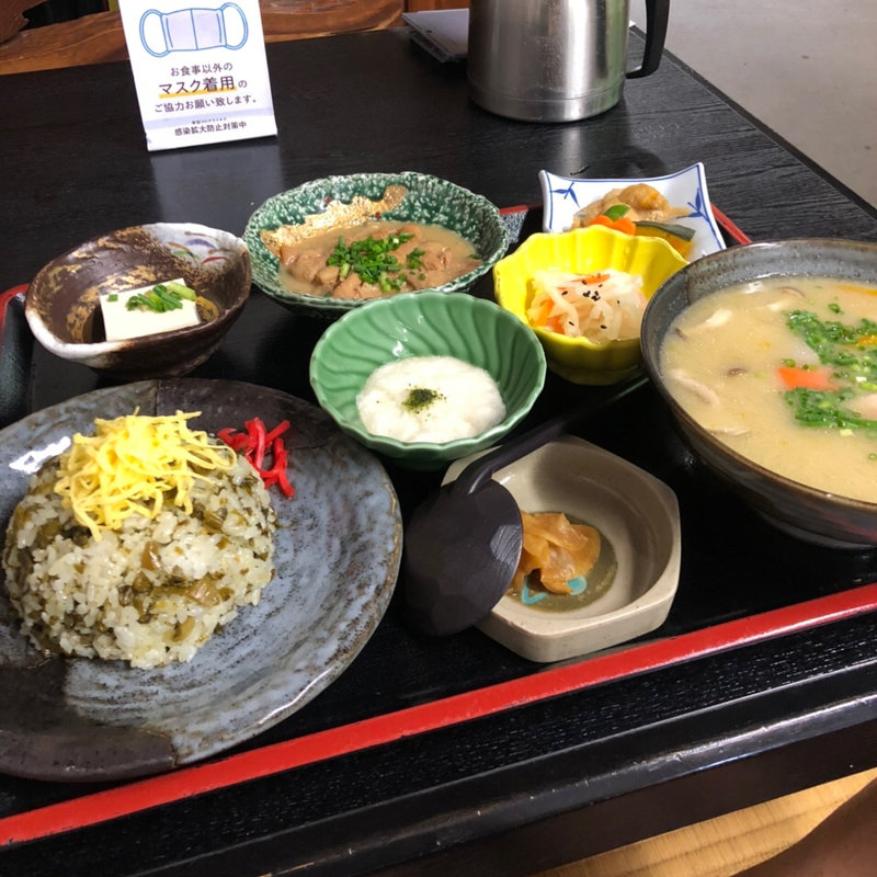 高菜めし定食(阿蘇料理 ひめ路)