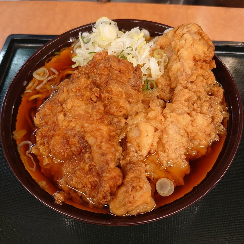 唐揚げそば＋唐揚げ(水戸上りそば )