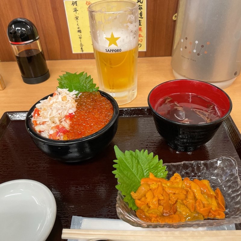 ずわいいくら丼(食事処 魚屋の台所 札幌市中央卸売場外市場店)