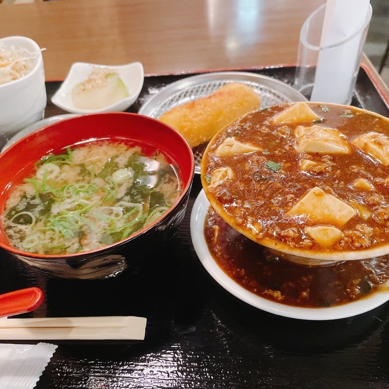 こぼし麻婆豆腐定食(堂山食堂3号店)
