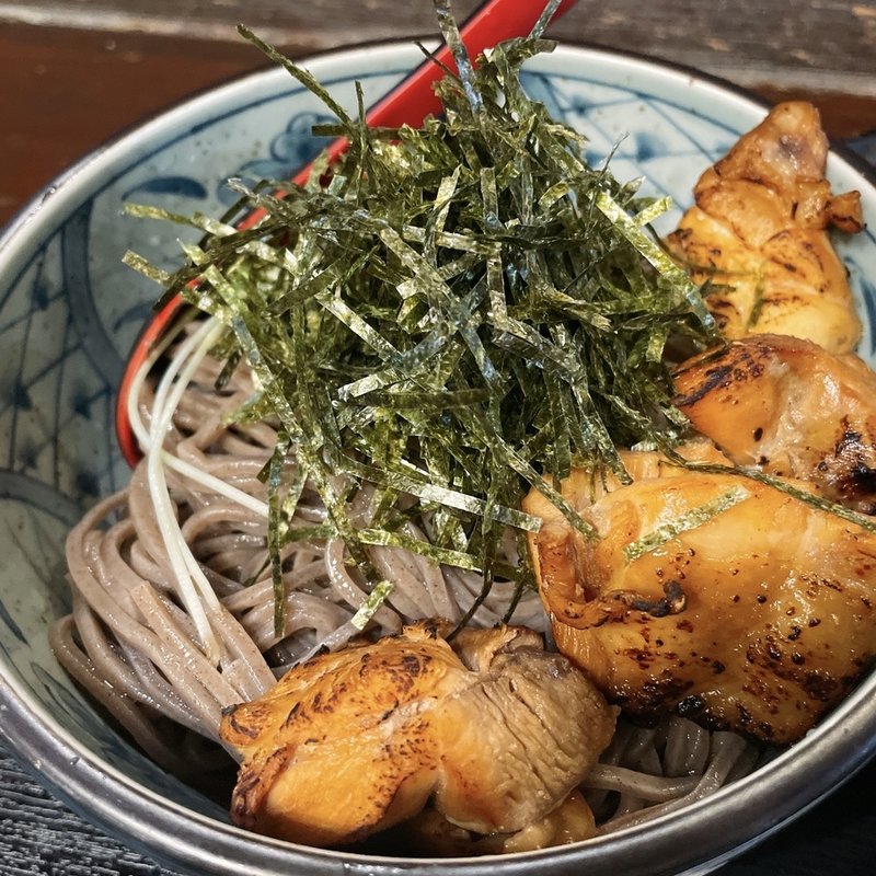 鶏つけ蕎麦、トロロ(つけ蕎麦 BONSAI 立川本店)