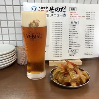 生ビール(琥珀エビス)(大衆食堂スタンドそのだ五反田店)