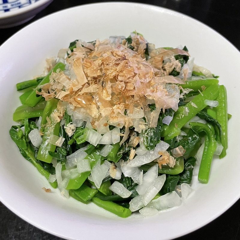 つるむらさきのおひたし(自宅)