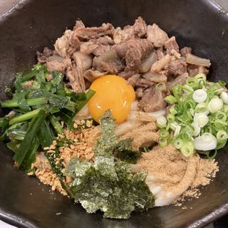 牛すじまぜ麺（小ご飯付）(うどん居酒屋 麦笑)