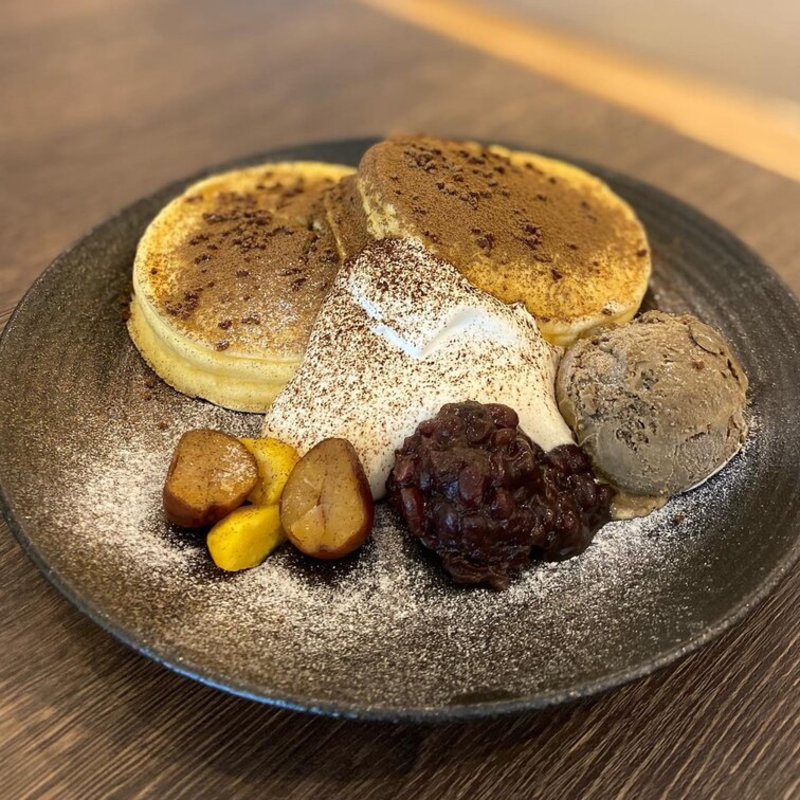 渋皮栗とほうじ茶のパンケーキ(さかい珈琲 京都園部店)