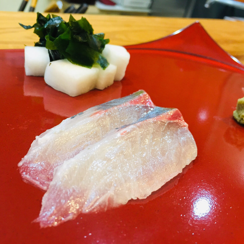 しまあじのお造り(鮨まぁさ)