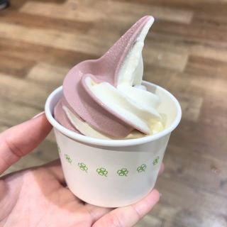 牛乳×有機ぶどうミックスソフトクリーム(BIO-RAL ビオラル)