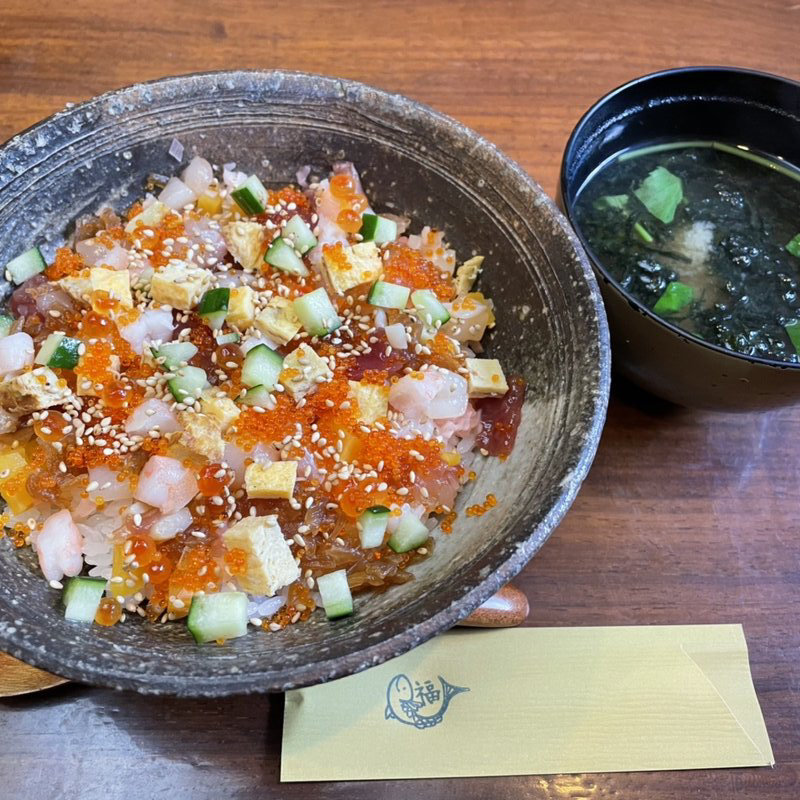 ちらしセット(魚福寿司支店)