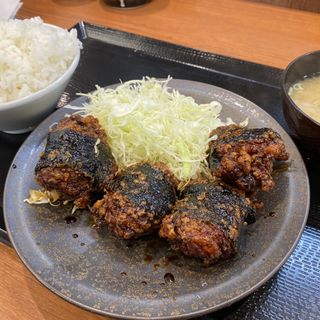 海苔醤油唐揚げ定食(からやま 堺長曽根店)