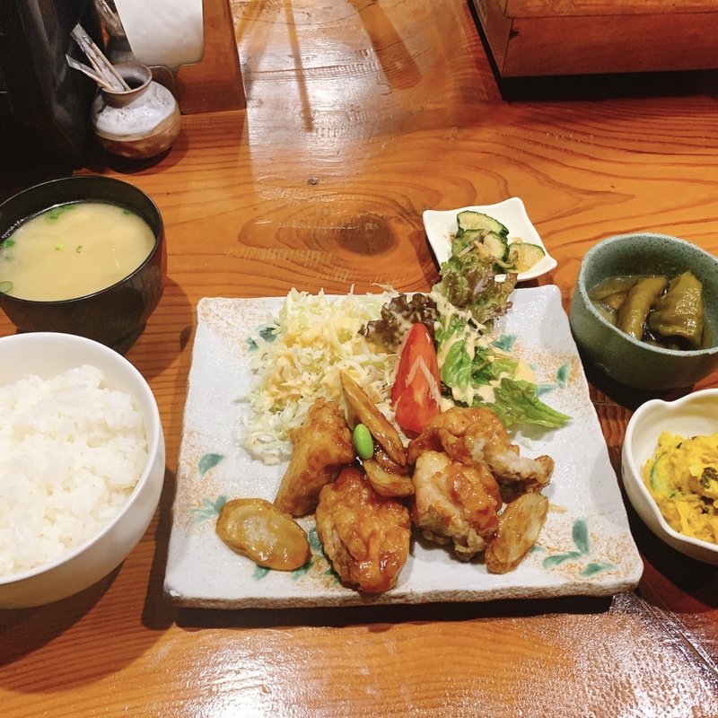 チキンチキンゴボウ定食(お食事処 しげまさ)