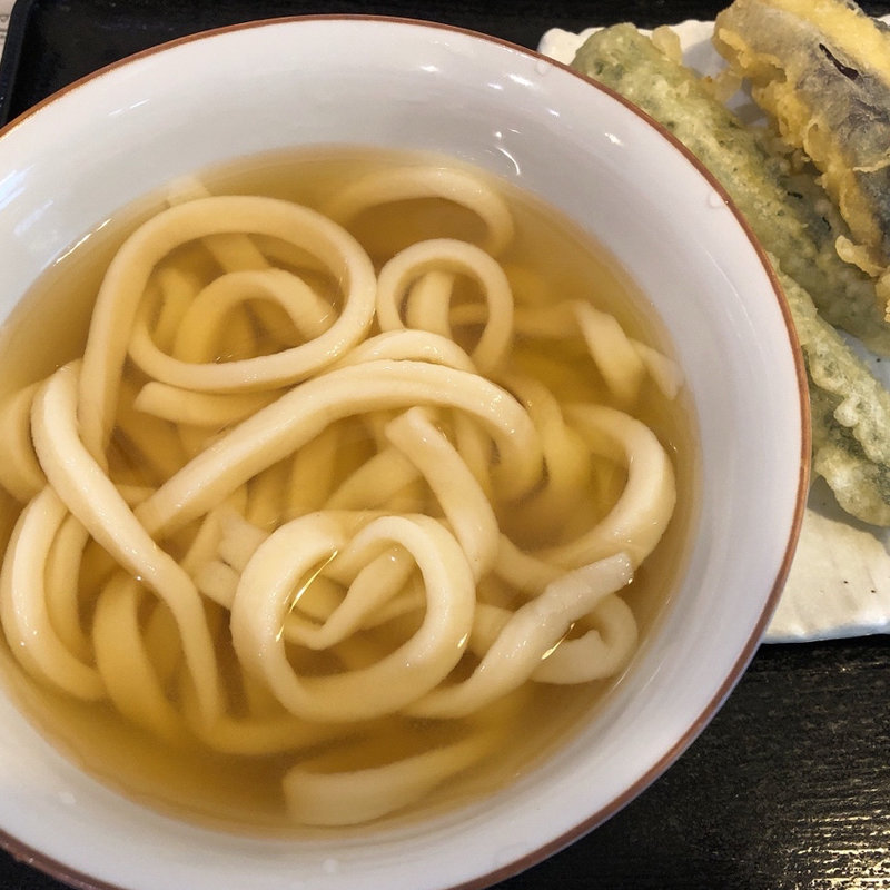 ひやかけうどん(オクラ天トッピング)(本格さぬきうどん　穂乃香 )