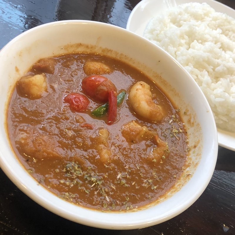 海老とプチトマト(curry草枕)