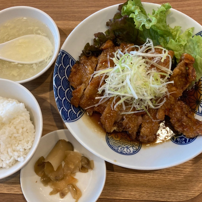 百楽油淋鶏セット(天王寺百楽)