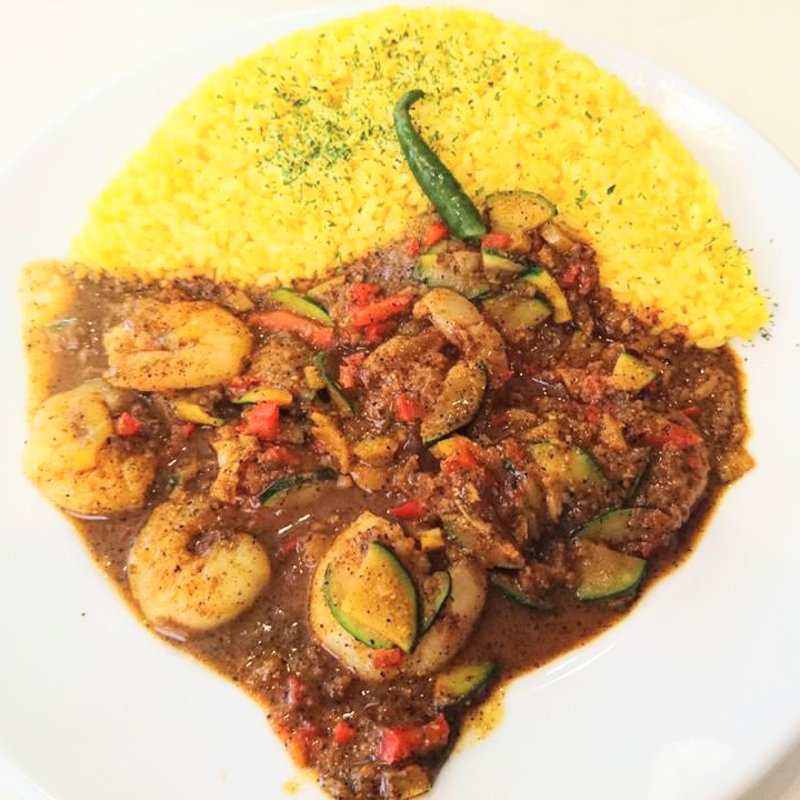 海老と夏野菜のカレー(カレーの店 マボロシ )