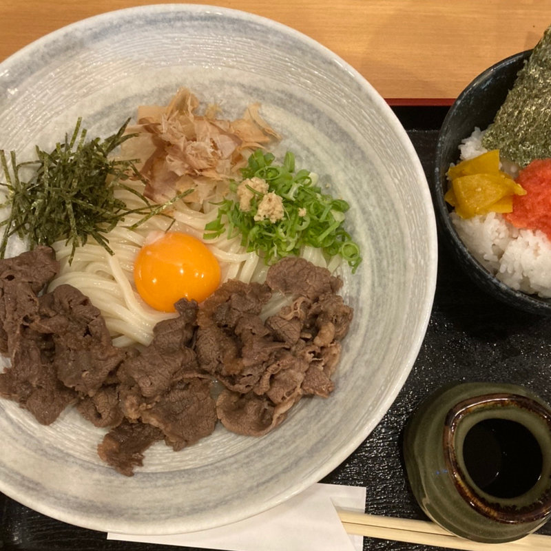 国産牛の肉玉ぶっかけ(うどん上々 )